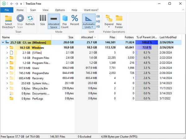 TreeSize Free 4.8.1.610 Portable