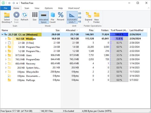 TreeSize Free 4.8.1.610 Portable